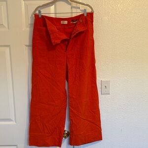 Maeve Orange Wide-Leg Pants